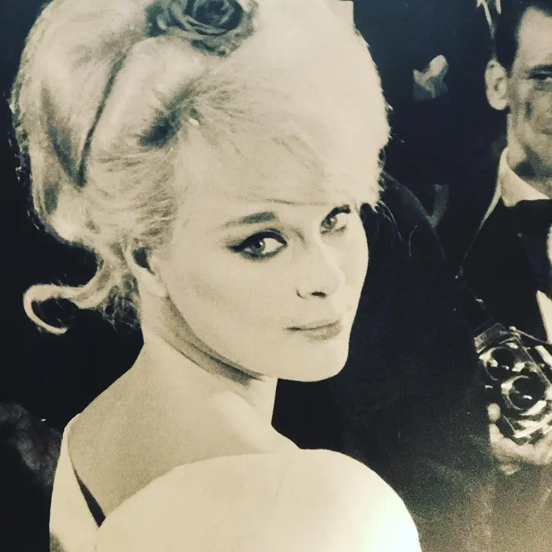 Black-and-white digital-print mural of a classic film star on a wall of the Everyman cinema, Liverpool.