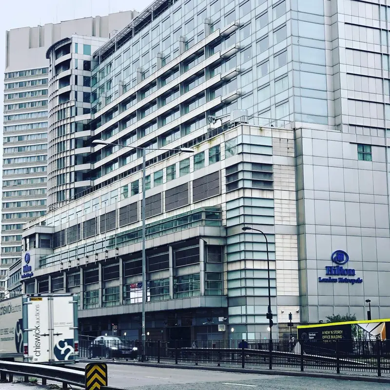 Exterior of the Hilton London Metropole, Edgware Road.