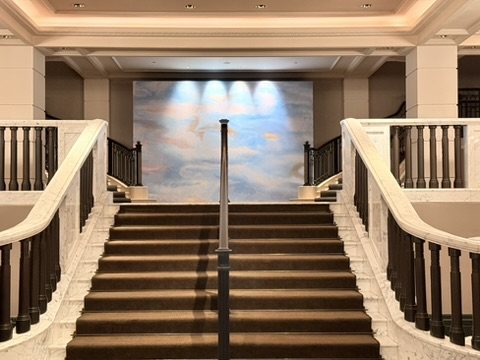 The event space at Rosewood London before the Ahluwalia show.