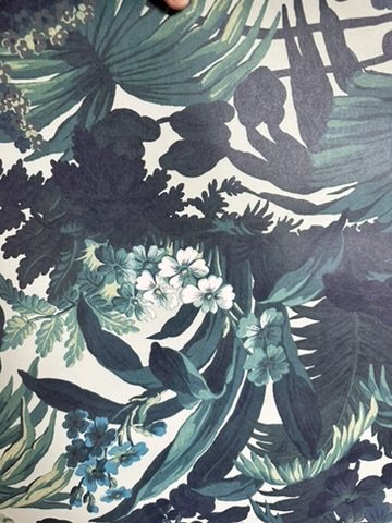 Detail of House of Hackney Limerence wallpaper in the Galapagos colourway.