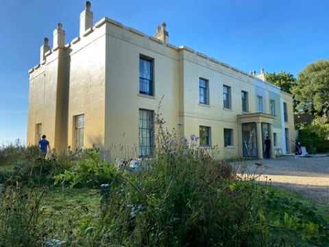 The Georgian house within the walls of the Castle of Trematon, Cornwall.